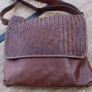 Leather Cole Haan messenger bag